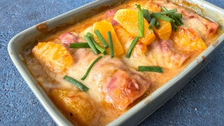 Überbackener Chicorée mit Orangen-Béchamelsoße