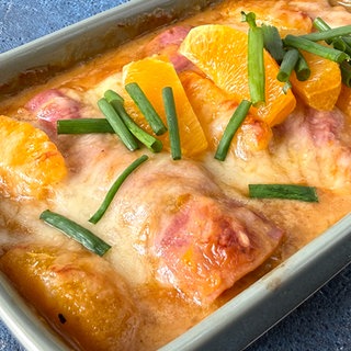 Überbackener Chicorée mit Orangen-Béchamelsoße