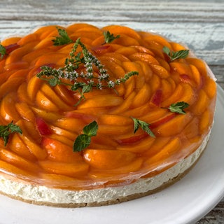 Aprikosen-Käsekuchen aus dem Kühlschrank