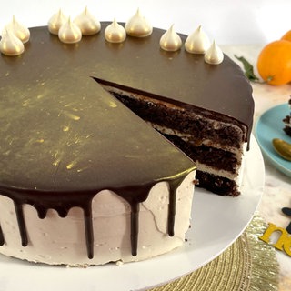Orangen-Buttercreme-Torte mit Mascarpone und Sekt