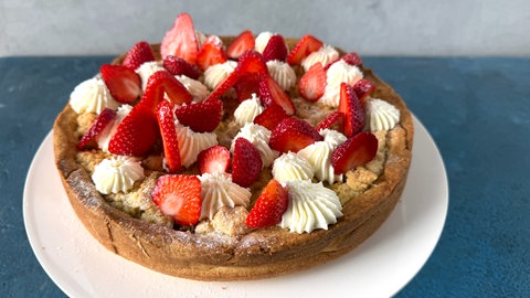 Rhabarber-Pudding-Streuselkuchen