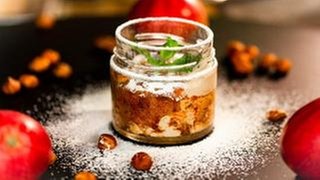 Apfel-Birnen-Kuchen im Glas