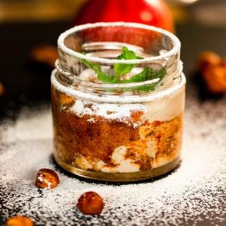 Apfel-Birnen-Kuchen im Glas