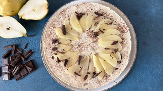 Schoko-Cheesecake mit Birne