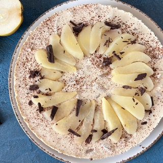 Schoko-Cheesecake mit Birne
