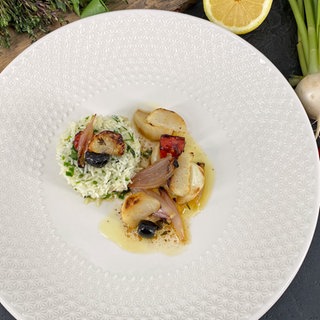 Mai-Rübchen mit Kräuterreis