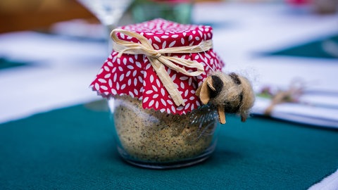 Melanie Seebers Gastgeschenk eine Falafel-Trocken-Mischung 