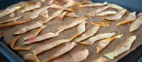 Knusprige Apfelschalenchips