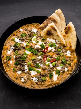 Alblinsen-Dal mit Kürbis