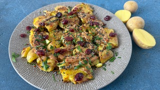 Quetschkartoffeln mit Sesamsoße