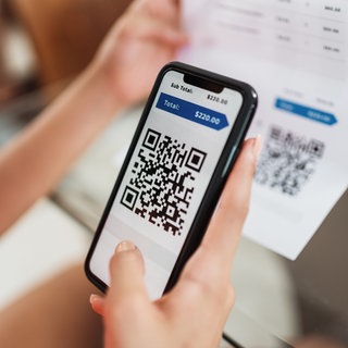 Vorsicht beim Scannen eines QR-Codes 