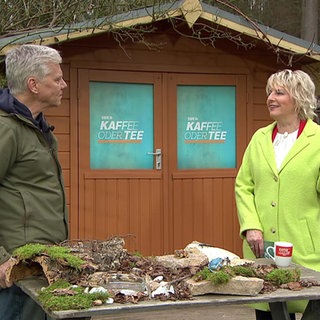 Moderatorin Heike Greis und  Naturschützer Carsten Weber