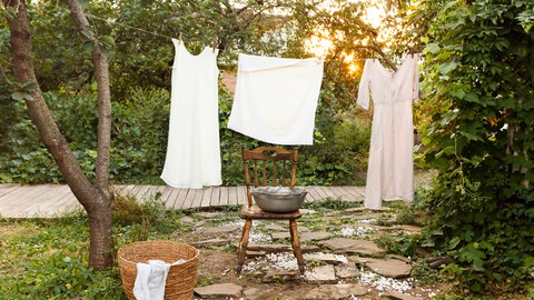 Wäsche auf der Leine