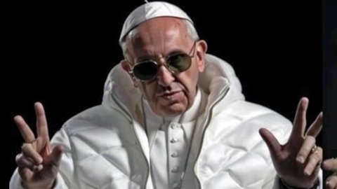 Achtung Fake! Ein cooler Pabst mit Sonnenbrille