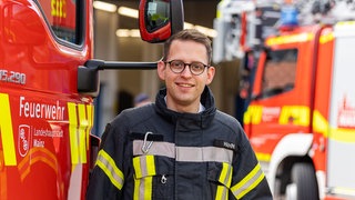 Feuerwehrmann Jonas Hahn | Waldbrände: Feuerwehr Mainz übt für den Ernstfall