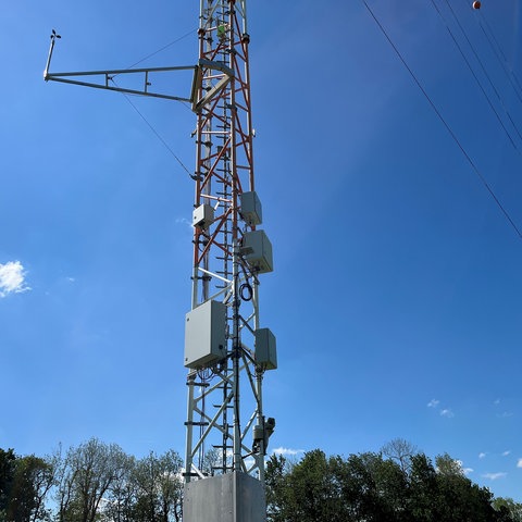 Einzigartiges Testfeld bei Donzdorf auf der Schwäbischen Alb: Testmast