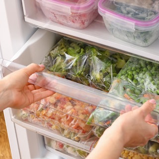 Tiefkühltruhe mit Gemüse