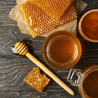 Honig, Bienenwabe, Löffel