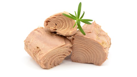Thunfisch aus der Dose mit Rosmarin. Thunfisch ist als frischer Fisch und aus der Dose beliebt. Wir haben verschiedene Thunfischdosen auf Quecksilber und Bisphenol A testen lassen und den Geschmackstest gemacht.