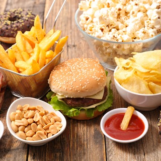 Fast Food schön nebeneinander plaziert