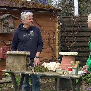 Naturschützer Carsten Weber und Moderatorin Heike Greis