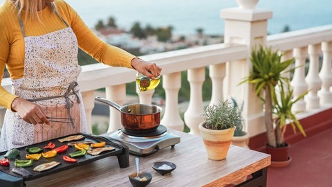 Grillen auf dem Balkon