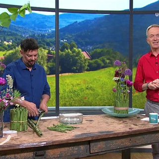 Tischdekoration mit Staudenknöterich