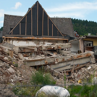 Eingestürztes Hotel in Kröv