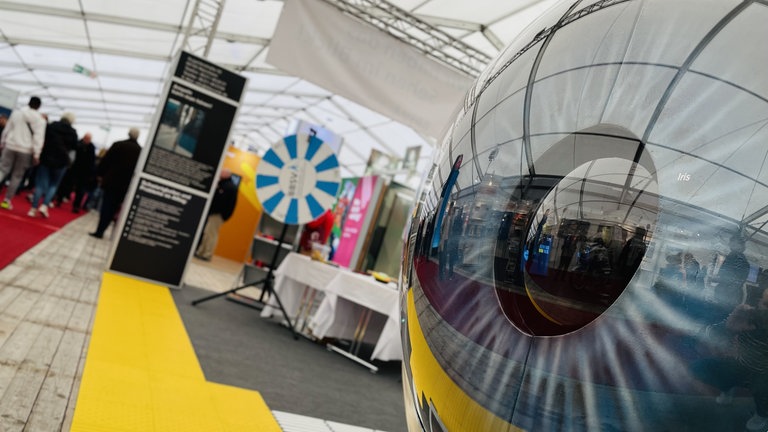 Modell eines Auges auf dem Maimarkt 