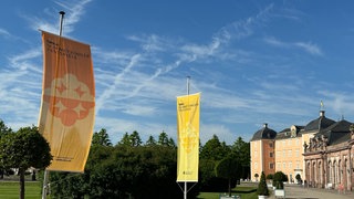 Fahnen vor dem Mozartsaal