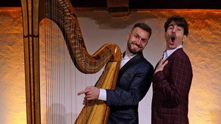 Der Sopranist Maayan Licht und der Harfenist Joel von Lerber