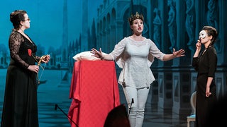 Szenenfoto: " L'Incoronazione di Poppea" bei den Schwetzinger Festspielen 2017