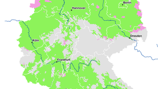 Landkarte der Ausbreitung der Apfelblüte in Deutschland am 30. April 2021
