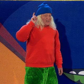 Jürgen Leber als „Gustav, das 7. Mainzelmännchen“