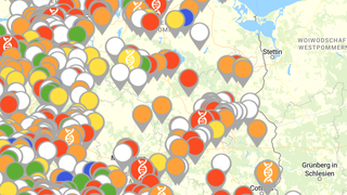 Deutschlandkarte der Mitmachaktion #unsereFlüsse