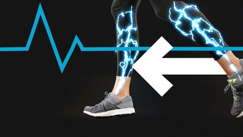 Grafik mit Läuferin in Joggingschuhen