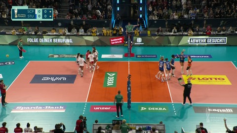 Volleyballspiel: Allianz MTV Stuttgart gegen den SC Potsdam