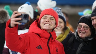 Die deutsche Skispringerin Agnes Reisch
