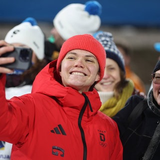 Die deutsche Skispringerin Agnes Reisch