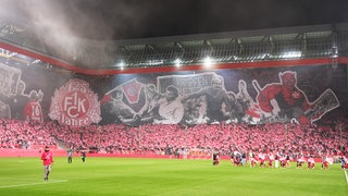 Champions League reife Choreo im Fritz Walter Stadion vor der Partie des FCK gegen Hertha BSC 