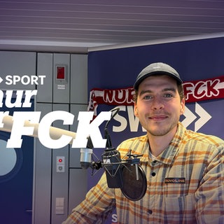 Jacob Rasmussen bei seinem Besuch im Podcaststudio bei "Nur der FCK".