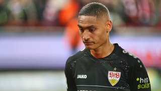 Enzo Millot vom VfB Stuttgart beim Spiel gegen Union Berlin