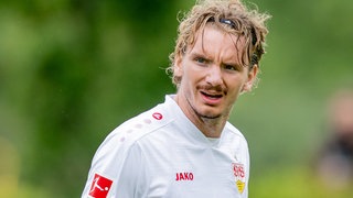 Nick Woltemade beim Testspiel des VfB Stuttgart gegen Toulouse