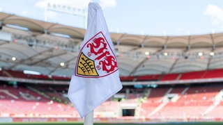 MHP Arena in Stuttgart mit Eckfahne des VfB Stuttgart