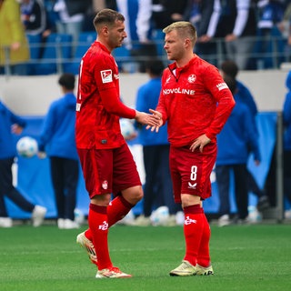 Jean Zimmer (re.) und Luca Sirch vom 1. FC Kaiserslautern