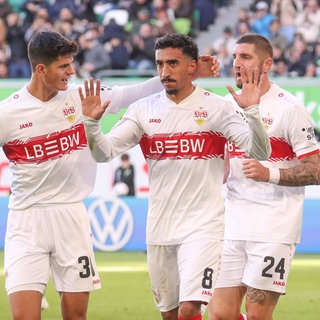 Tiago Tomas freut sich über sein Tor gegen Ex-Klub Wolfsburg