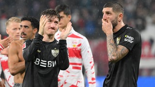 Angelo Stiller vom VfB Stuttgart nach der Niederlage gegen Leipzig