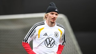 Nick Woltemade im Traing der DFB-Auswahl