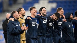 Hoffenheim Spieler jubeln
