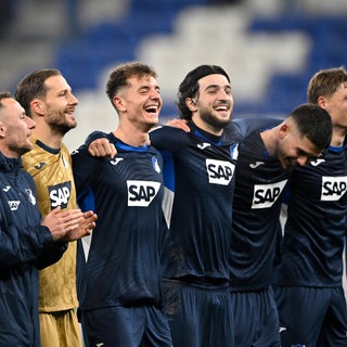 Hoffenheim Spieler jubeln